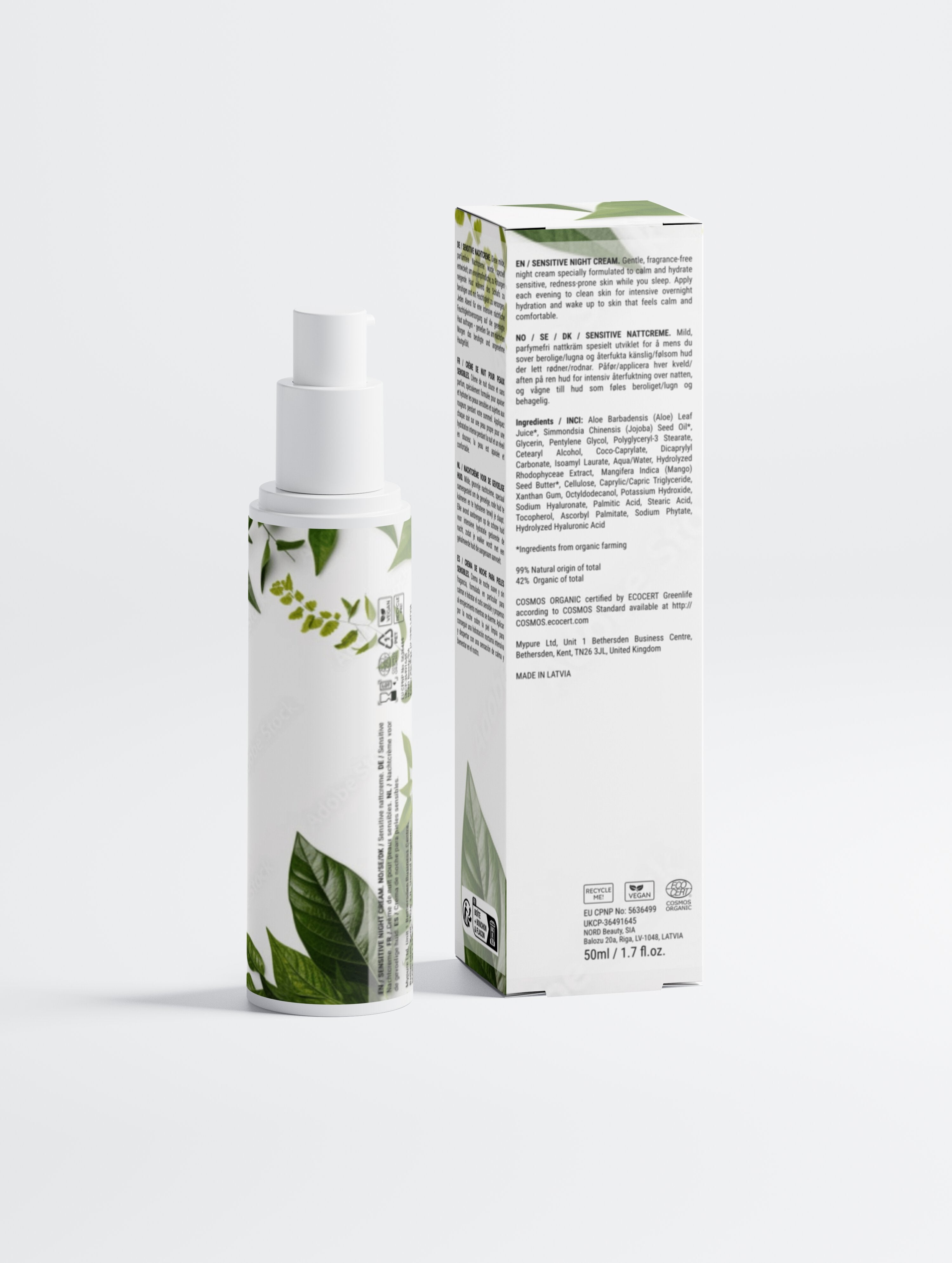 Sensitive Skin Overnight Cream, Fragrance-Free